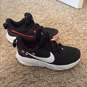 Nike Kids Black and Pink Sneakers